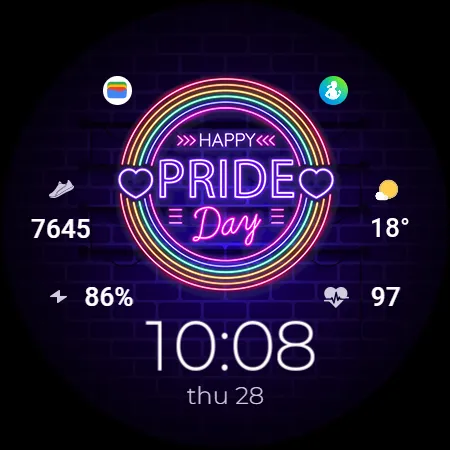 TVV Pride 4 Digital Watch Face screenshot 13