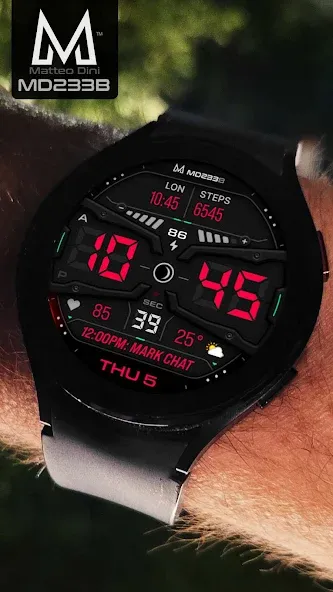 MD233B Digital watch face screenshot 6