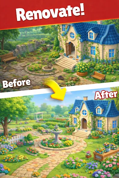 Jardin Match 3 - Déco Maison screenshot 6