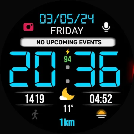 WIN BIG LCD Digital Watch Face screenshot 32