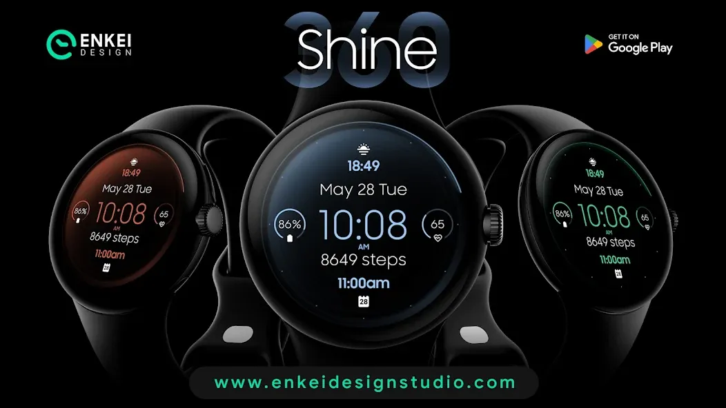 Shine 360 - digital watch face screenshot 7