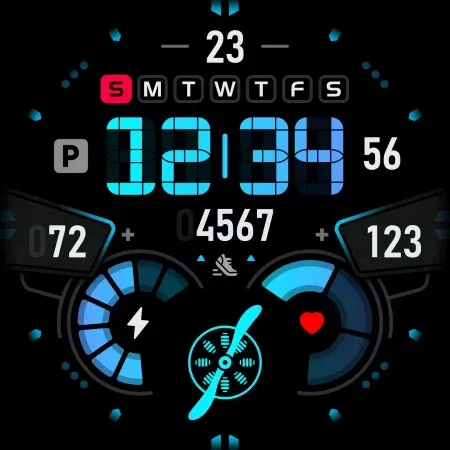 SH007 Watch Face, WearOS watch screenshot 10
