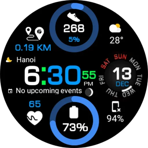 Digital Color WearOS NTV570 screenshot 26