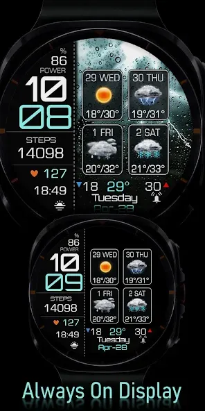 Weather 4 Days Digital Wear OS screenshot 2