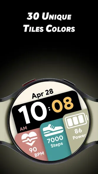 Modular Tiles - Watch face screenshot 2
