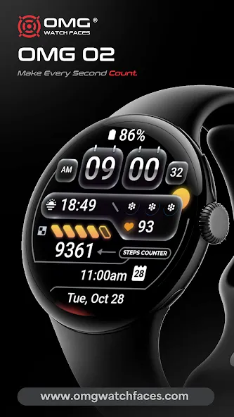 Digital Watch Face - OMG 02 screenshot 5