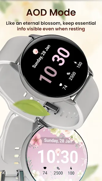 U011Flower Pastel Watch Face screenshot 3