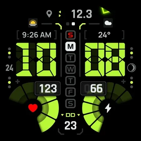 SH062 Watch Face, WearOS watch screenshot 12