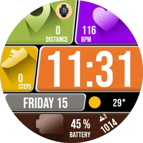 Colorful Tiles 2 - Watch face screenshot 11