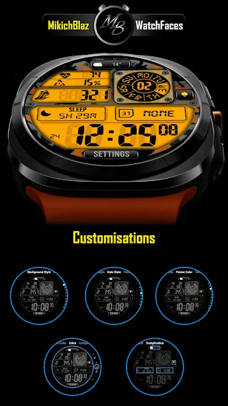 Digital Watch Face MB401 screenshot 5