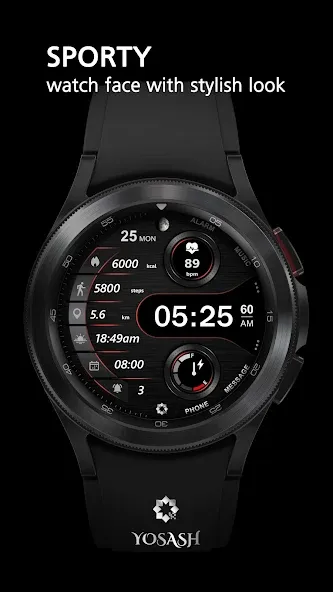 A340 Digital Watch Face screenshot 1
