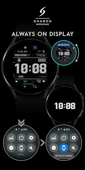 SH077 Watch Face, WearOS watch screenshot 7