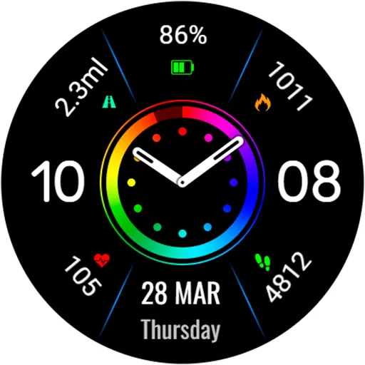 Minimal RATON URX77 Watch face screenshot 20