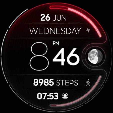 NEON Lunar - watch face screenshot 13