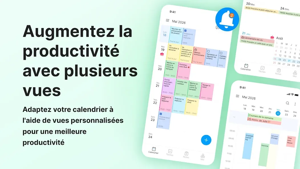 Calendrier Agenda, Planner App screenshot 2