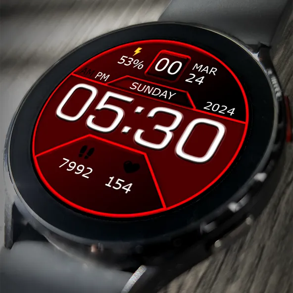 Key WF07 Digital Watch Face screenshot 1