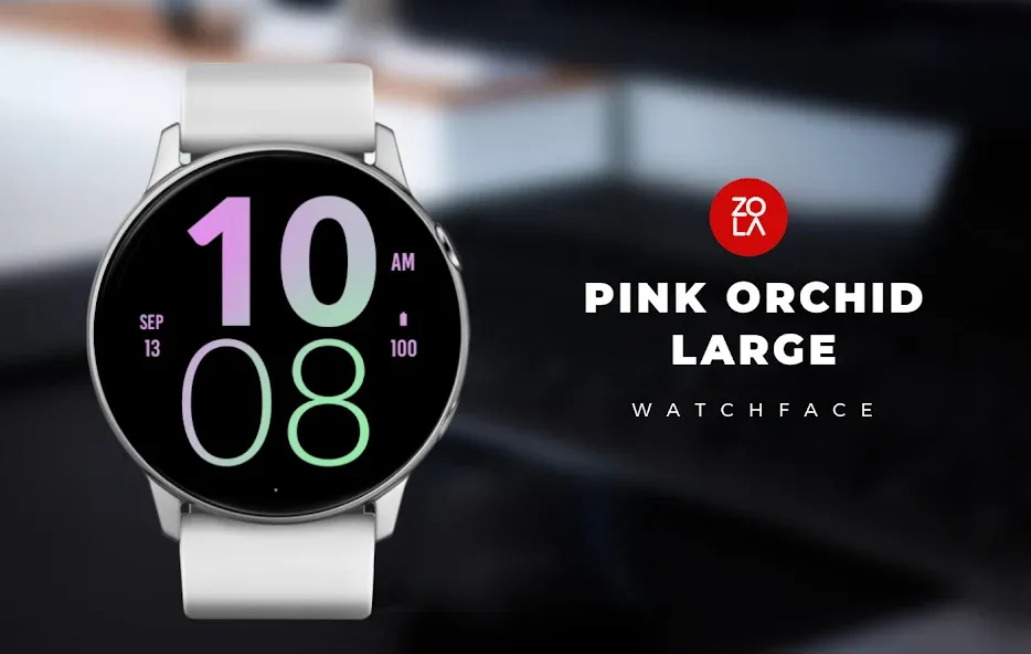 Pink Orchid Large Watch Face screenshot 1
