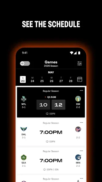 WNBA - Live Games & Scores screenshot 2