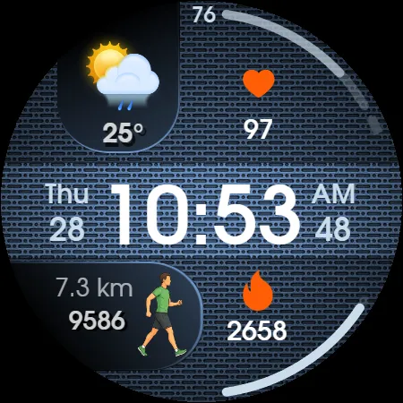 Digital watch face D32 screenshot 27
