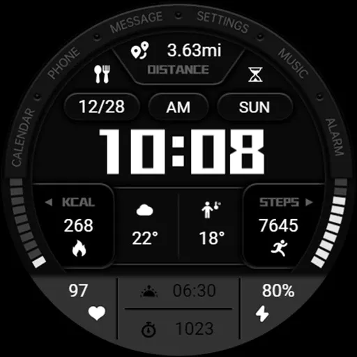 【ZKin】Ink White Text Clock screenshot 43