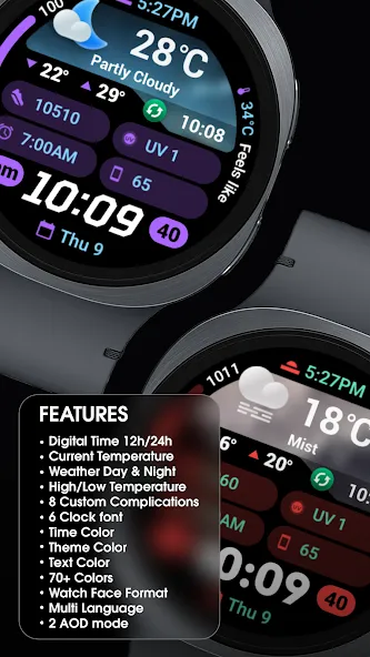 PRADO 95 Weather Watch Face screenshot 3