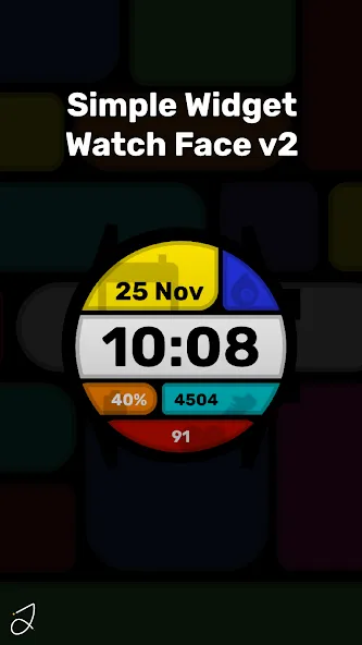 Simple Widget Watch Face v2 screenshot 1
