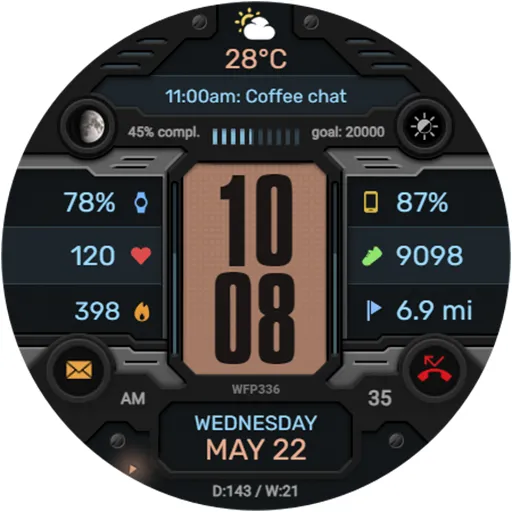 WFP 336 Digital watch face screenshot 46