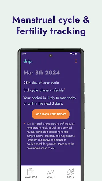 drip period & cycle tracker screenshot 1