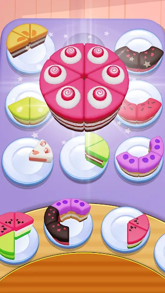 Cake Sort - clasificar tartas screenshot 1