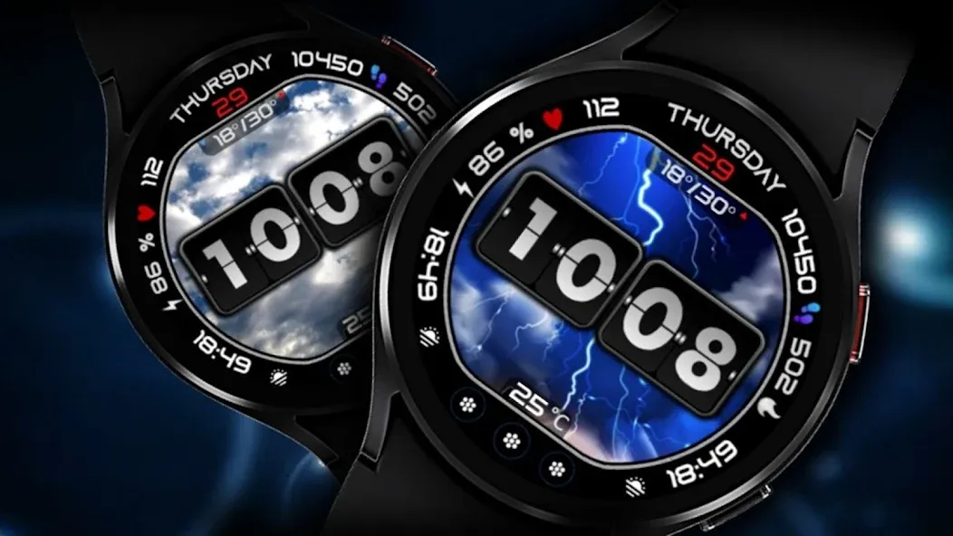 Animated Weather Flip Time E55 screenshot 17
