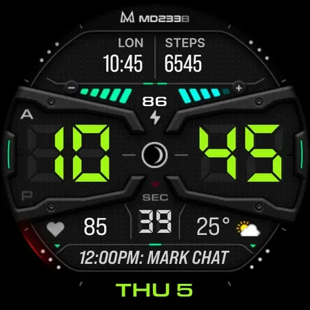 MD233B Digital watch face screenshot 39