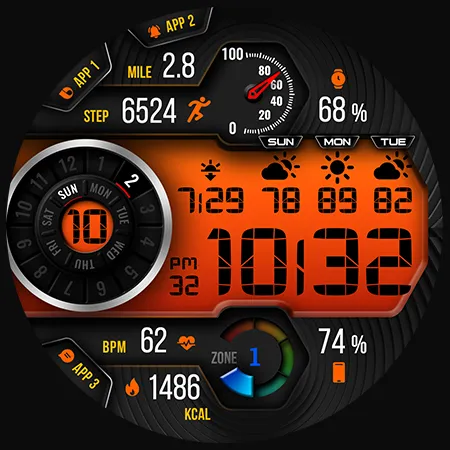 PER12 Digital Watch Face screenshot 42
