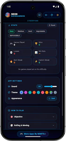 Neon Backgammon Master Offline screenshot 3