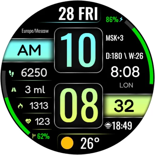 DIGI STRUMAN URX134 Watch face screenshot 17