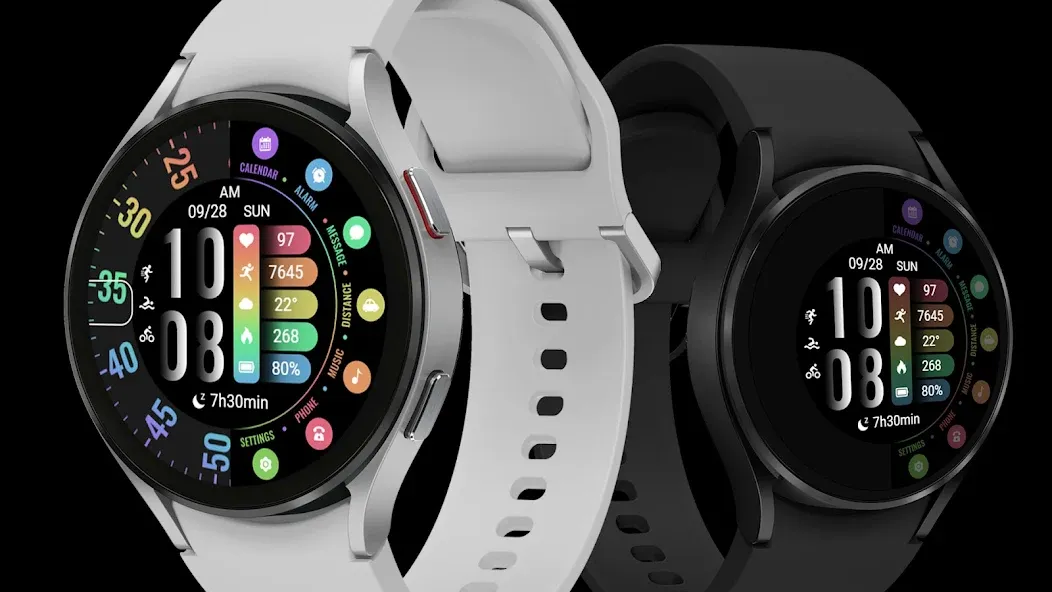 Half Screen Rainbow ZKin Watch screenshot 3
