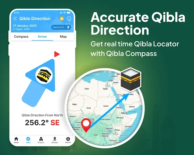 Bussola Qibla - Qibla Direção screenshot 1