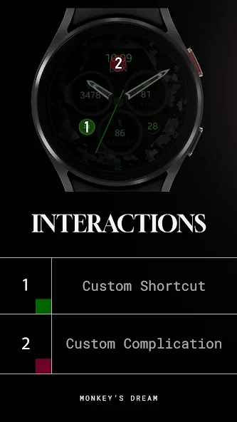 Dream 34 dark analog watchface screenshot 8