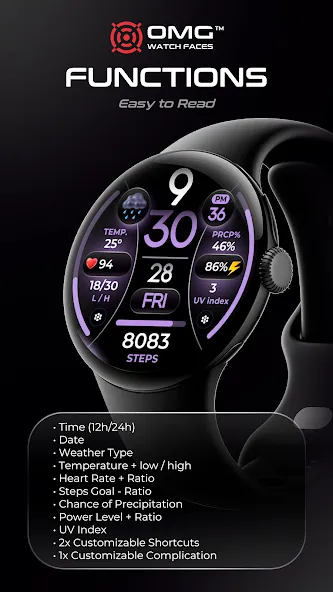OMG 346 Weather Fitness Watch screenshot 4