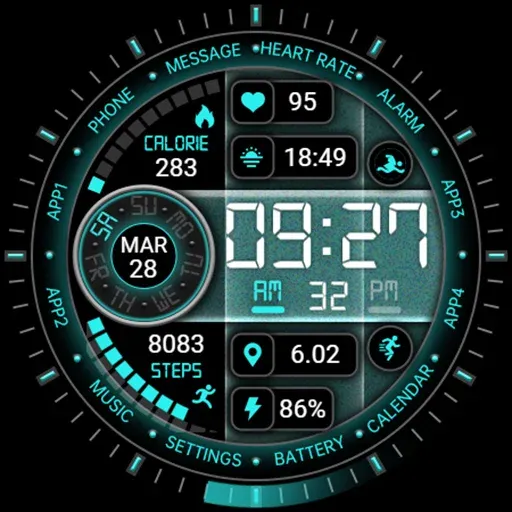 Blue Frosted Glass ZKin Watch screenshot 40