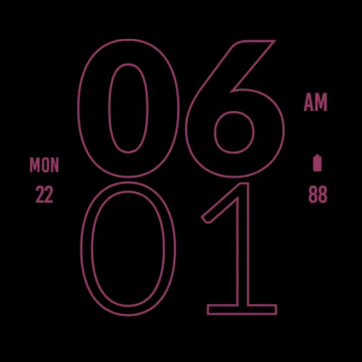 Plum Large Watch Face screenshot 7