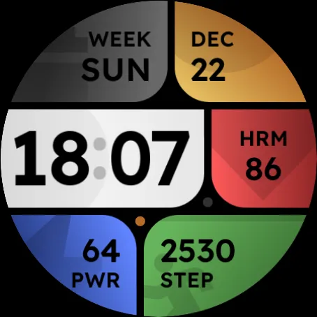 Colorful blocks: Watch Face screenshot 7