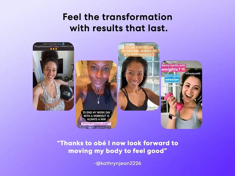 obé | Fitness for women screenshot 14