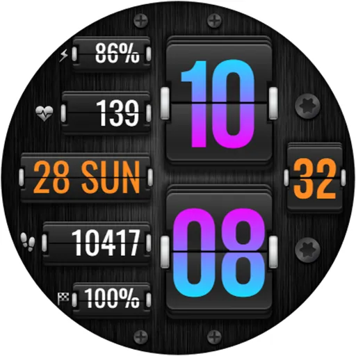 Digital FLIP WS16 Watch face screenshot 22