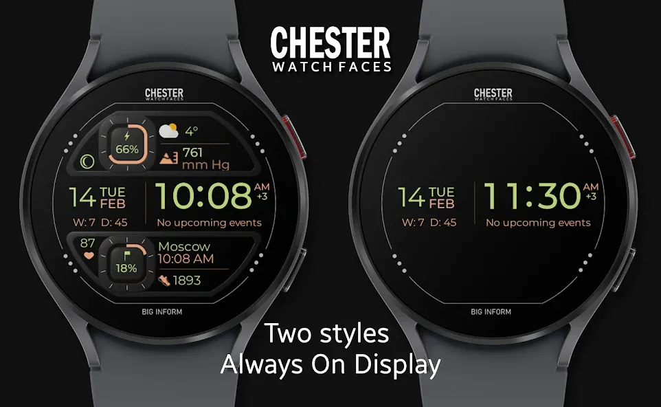 Chester Big inform watch face screenshot 6