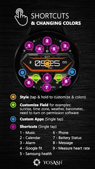 A380 Neon Wear OS Watch Face screenshot 4