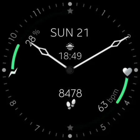 Minimal Black v18 Watch Face screenshot 11