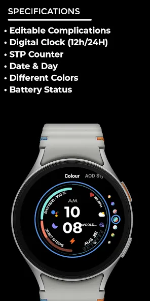 Night ver 27 - watch face screenshot 4