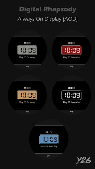 Y26 Digital Rhapsody WatchFace screenshot 5