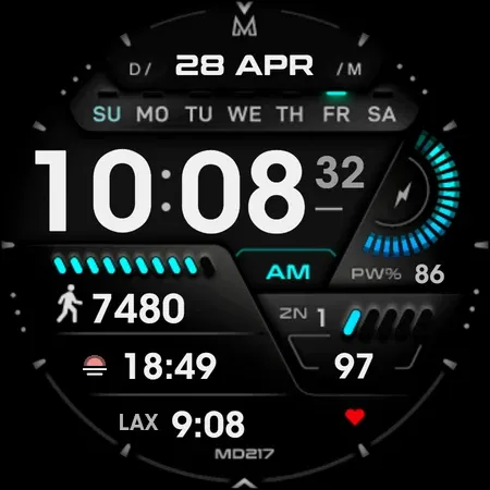 MD217 Digital watch face screenshot 30