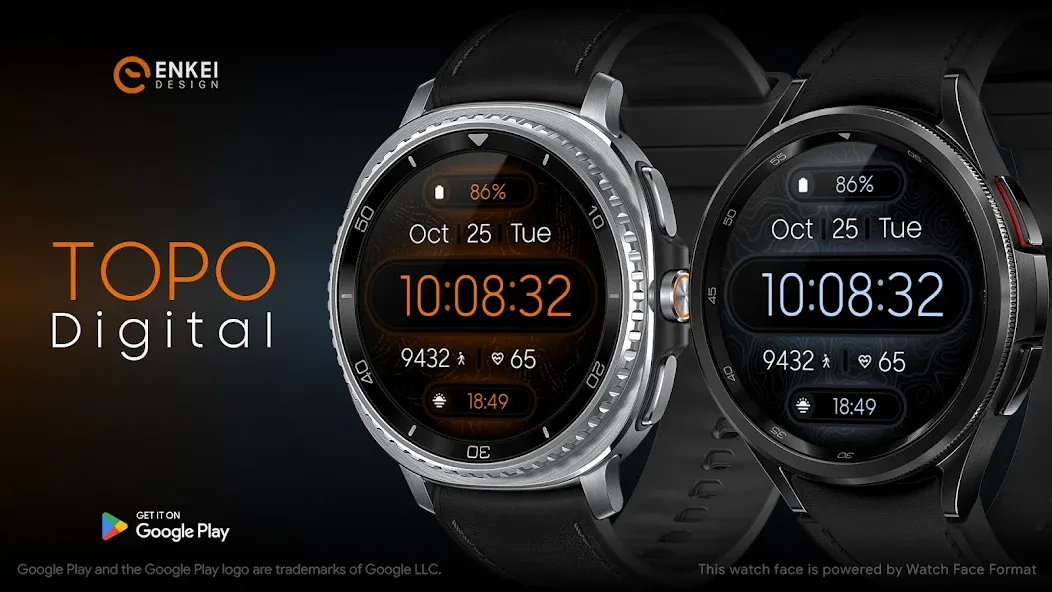 TOPO Digital - watch face screenshot 1